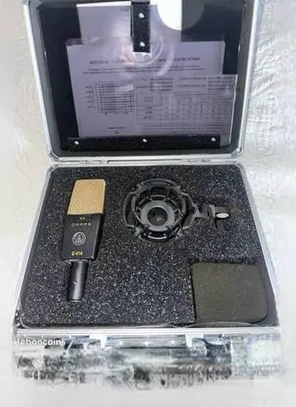 AKG C414 XLII Large Diaphragm Multipattern Condenser Microphone 2010s - Black imagen 1