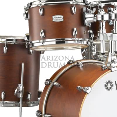 Yamaha New Tour Custom Maple Shell Pack TMP2F4CHS Chocolate Satin 4 pc 22 10 12 16 image 2