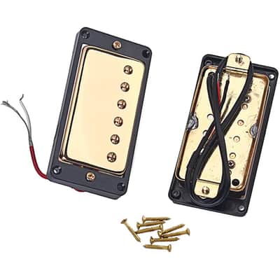 Guitar Humbucker Pickups Set,Double Coil Neck and Bridge Pickup Replacement Parts for LP Electric Guitar (GOLD-2) image 5