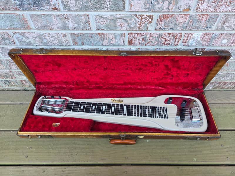Vintage 1957 Fender Champ Lap Steel Electric Guitar w/ Original Tweed Hardshell Case!