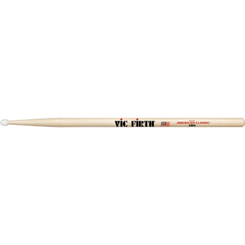 Vic Firth American Classic Hickory 2B Nylon Tip Drumsticks image 1
