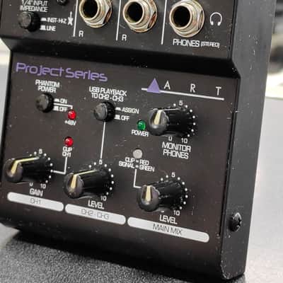 ART USB Mix Project Series 3-Channel Mic/Line Mixer with USB Interface 2013 - Present - Black image 3