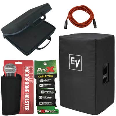 Electro-Voice EKX-15-CVR Padded Speaker Cover + Case + XLR Cables image 11