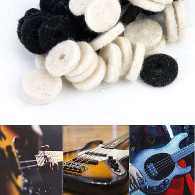 Guitar Strap Locks, Strap Felt Strap Button Washers, Felt Washer Button Felt Washer Guitar Tail Nail Washer Strap Lock Pad Felt Washers Guitar Parts Guitar Replacement Musical image 2