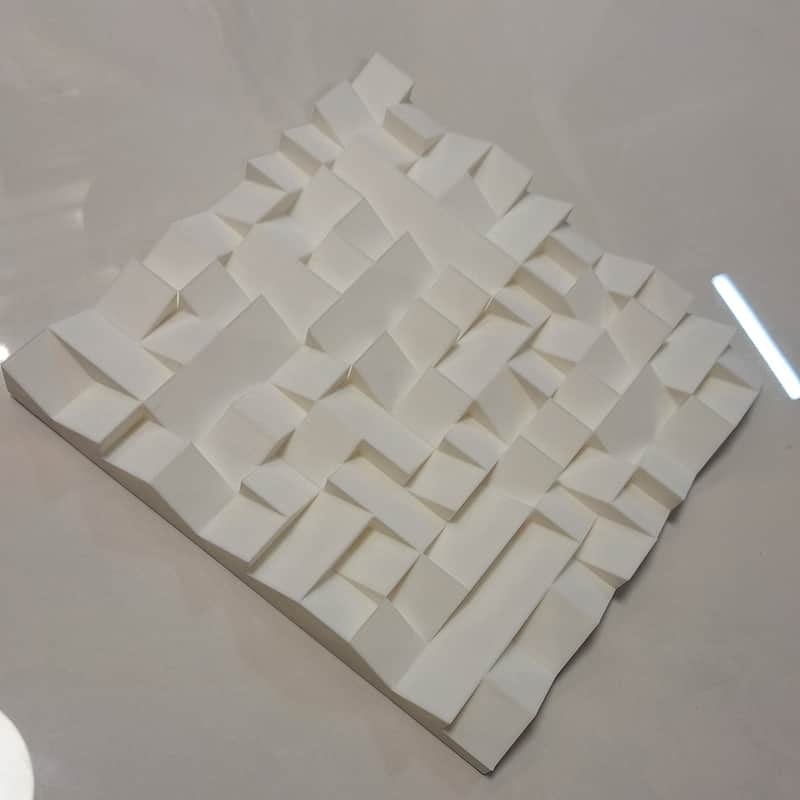3D printed diffusion panel 23x23x2,1 cm 2025 - White image 1