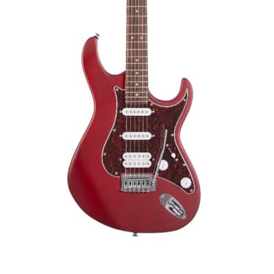 Cort G110OPBC G Series Double Cutaway Electric Guitar. Open Pore Black Cherry image 2