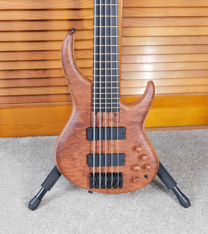 2021 MTD USA Custom Shop 535-24 5 String Electric Bass Flamed Redwood Brand New Authorized Dealer ! image 1