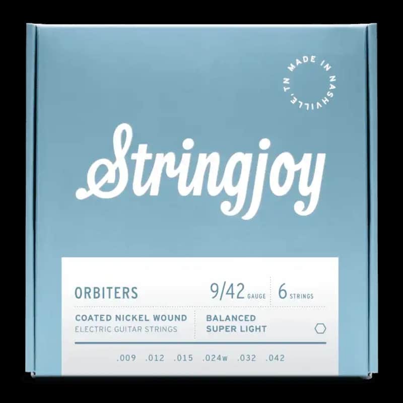 Stringjoy 9-42 Balanced Super Light Gauge Orbiters - Coated Nickel Electric Guitar Strings image 1