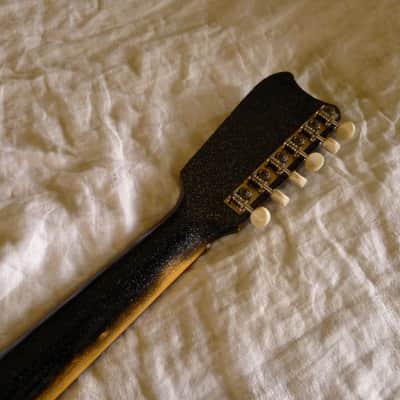 UNUSUAL '64 Silvertone 1448 Pre "Skate Key" Reverse Tuners, RARE Chromed Steel Saddle 4lb 14oz image 10
