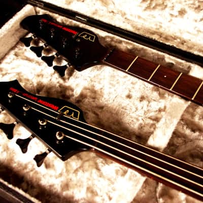 WESTONE X695BK SPECTRUM LX Bass  1986 Black.  BY MATSUMOKU.  TWO NECKS. Fretted & Fretless.  RARE. image 8