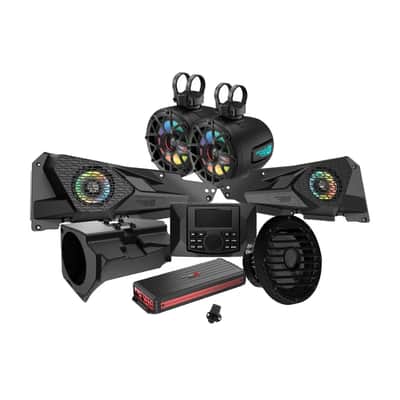 Cerwin Vega RPMRZRKD23 2014+ RZR XP Complete Audio Kit with 6 Ch Digital Amplifier, CMR3 Media Audio Player, 6.5” 2-Way Tower Speaker System and 10” Sealed Marine Subwoofer image 2