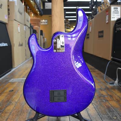 Ernie Ball Music Man StingRay 5 Special HH 5-string Electric Bass Guitar Violet Sparkle Burst w/Mono Case image 3