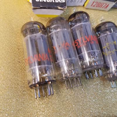 ONE (1) 12BH7A tNOS AT1000 TESTED Vacuum Tubes grey ridged 12BH7 dual triode 1964-1976 image 3