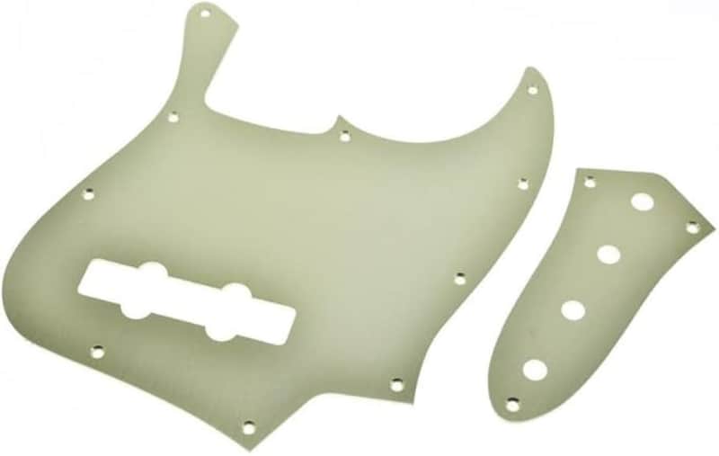 Jazz Bass Brushed Aluminum Pickguard & Control Plate - Gold image 1