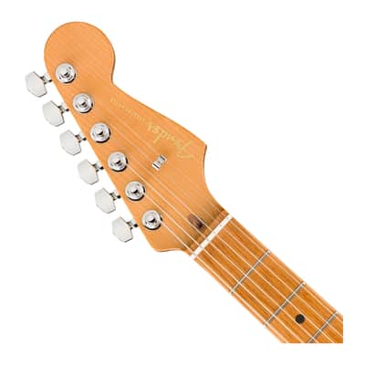 Used Fender American Ultra II Stratocaster HSS Electric Guitar - Graffiti Yellow image 4