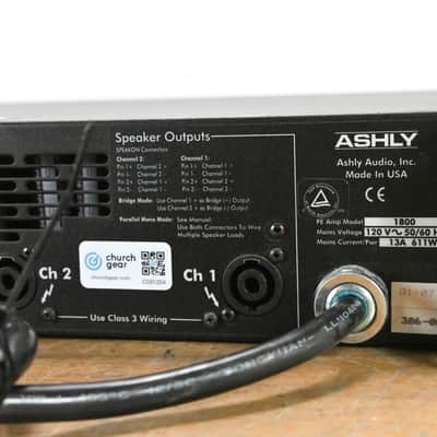 Ashly PE-1800 2-Channel Protea-Enabled 900W Power Amplifier CG012D4 image 5