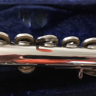 Emerson ELD Sterling Silver USA Flute with open holes, B-foot inline G and gold plated lip image 6