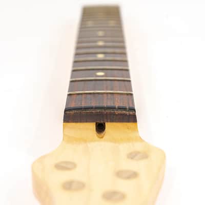 USA Custom Guitars Quartersawn Maple Neck w/ Dark Rosewood FB, Compound Radius, 4+2 Doweled Tuner Holes image 7