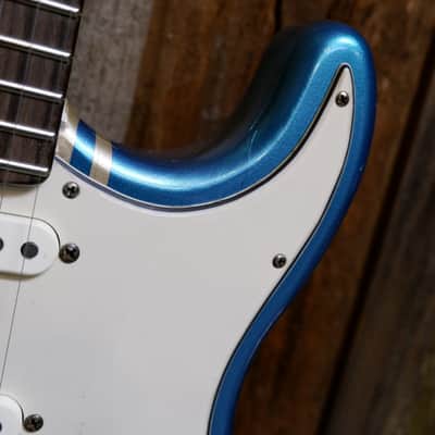 Keith Holland Custom S-ANS #1319 - Ocean Turquoise Metallic Nitro w/ "Z-28" Gold Stripe with Hard Case image 8