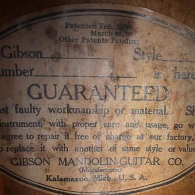 Gibson Vintage Style 0 Lloyd Loar Era Guitar 1924 - Blonde image 5