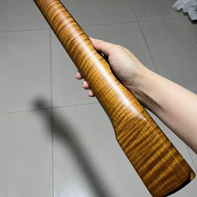 Striped Ebony Fretboard 22frets 5a Roasted flame Maple guitar neck Radius 12inch Round stainless steel 22 frets Roasted flame Maple guitar neck Striped Ebony fingerboard 25.5inch hole 10mm Radius: 12 inches. image 2