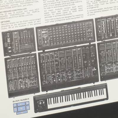 Roland System 700 keyboard controller model 701A Block 2 + brochure image 12