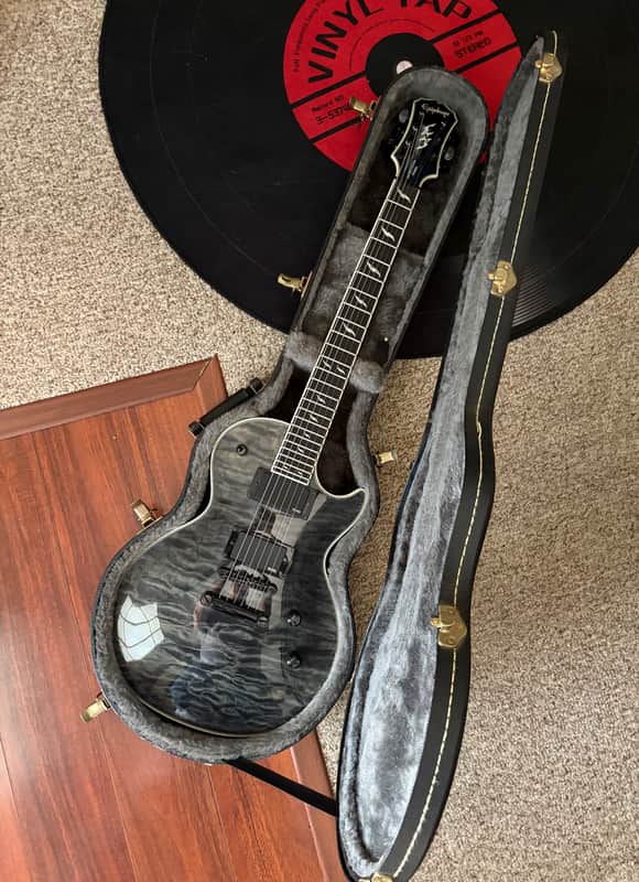 2007 Epiphone  Les Paul Custom Prophecy  - Trans Black - HSC image 1
