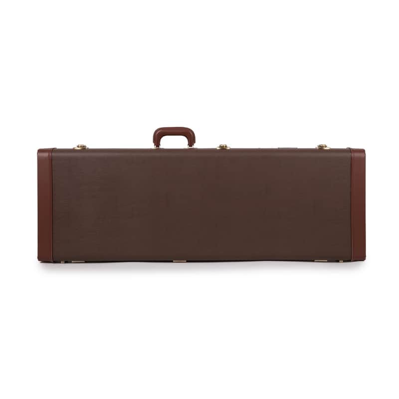 Deluxe Hard-Shell Wood Case Electric Guitars-Brown image 1