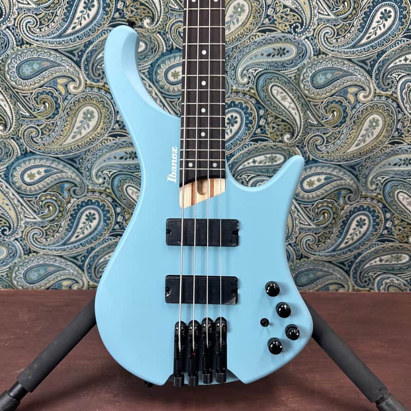Ibanez EHB600 Workshop Headless 4-String Electric Bass Guitar Purist Blue Matte w/Premium Gig Bag image 1