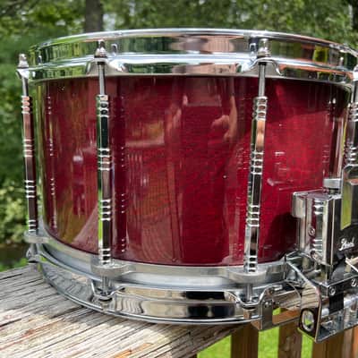 Pearl BC-814ED Free Floating 8” Birch snare 1984 - Cherry image 4