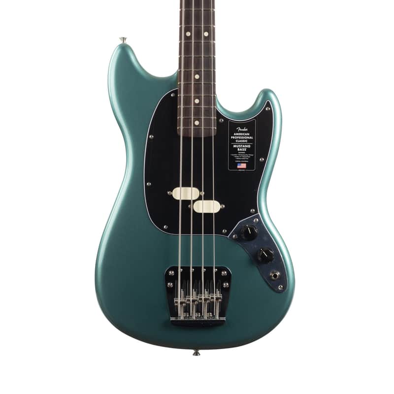 Fender American Professional Classic Mustang Bass - Faded Sherwood Green Metallic image 1