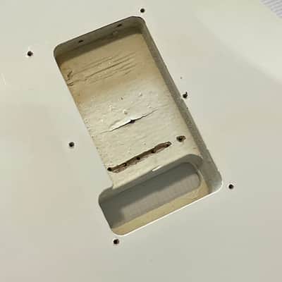 1980's Korean Kramer ZX30 White Stratocaster Plywood Guitar Body 2 Post Tremolo image 13
