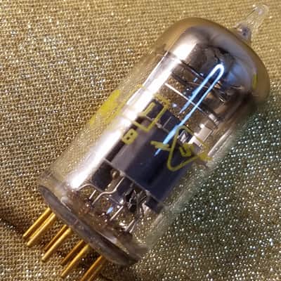 Sylvania Matched Pair (2) 6922 premium tNOS AT1000 TESTED Vacuum Tubes Gold pins rare D getter E88CC dual triode or GB6DG8 1963 image 15