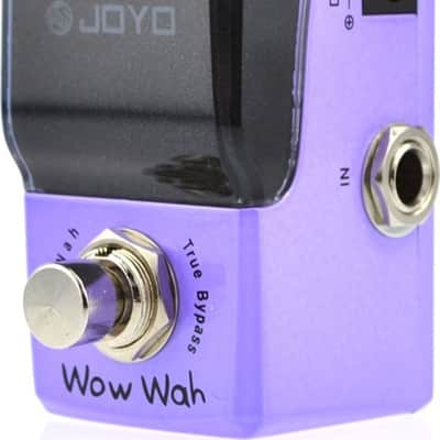 Joyo JF-322 Wow Wah (Auto wah) True Bypass Mini Pedal w/ 2 Patch Cables image 11