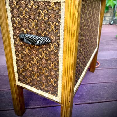 Rotary Connection 1x12 cab. Lights up! 16 ohm speaker. MCM vintage style. 2026 - Wood image 13