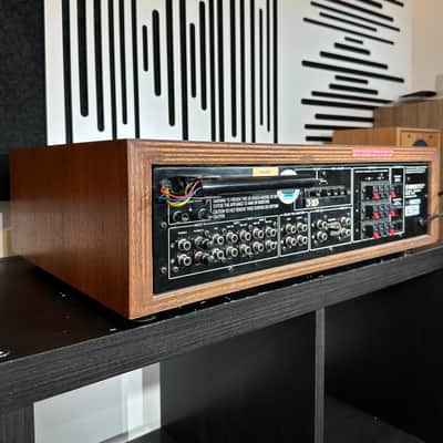 Yamaha CR-1020 Natural Sound Stereo Receiver 1970s - Silver with Wood Cabinet image 8