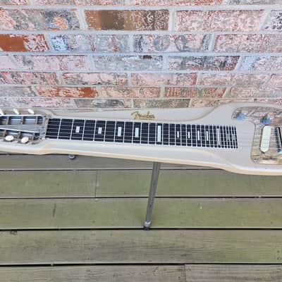 Vintage 1957 Fender Studio Deluxe Six Lap Steel Guitar w/ Original Tweed Hardshell Case, Legs! image 3