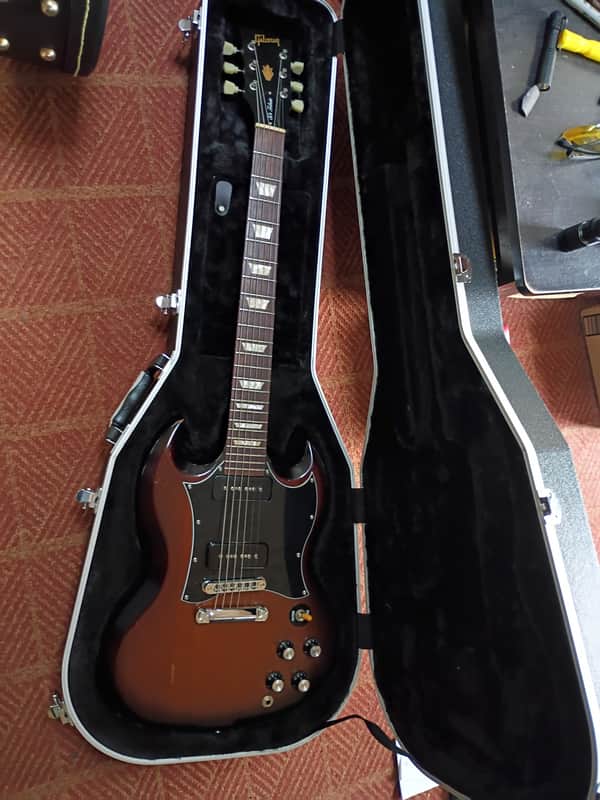 2013 GIBSON SG '50S TRIBUTE PROTOTYPE P90 SOAPBARS ONLY MADE 1YR OUT OF PRODUCTION Kickin SG Walnut brownburst image 1