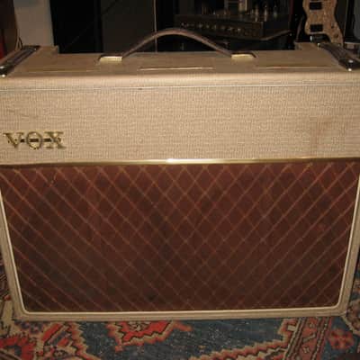 Vox AC-30/4 2-Channel 30-Watt 2x12" Guitar Combo 1960 - 1961 - Fawn image 1