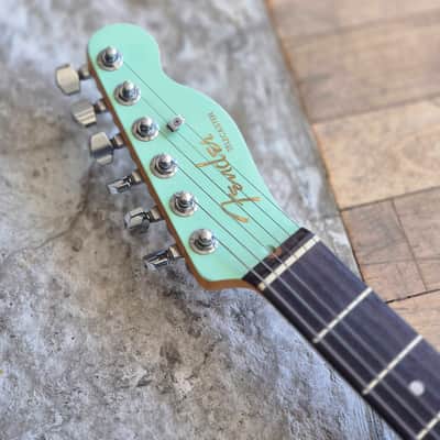 Fender American Ultra Luxe Telecaster 2022 - Transparent Surf Green image 5