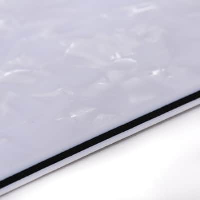 Brio 11 Hole Strat® Pickguard Fender US/Mex HSS Standard Stratocaster Modern Style Pearloid White image 3