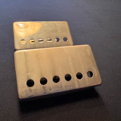 Gibson OEM Custom Shop PAF Spec Aged Nickel Humbucker Cover Set RELIC 49.2mm Spacing