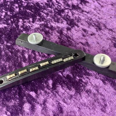 Hofner real vintage 1960's jazz guitar bridge assembly * fine african black ebony * Made in Germany image 6