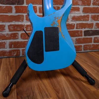 Jackson USA Custom Shop SL 2H FR Soloist Robin Egg Blue over 3-Tone Sunburst Nitro Tour Relic 2026 w/OHSC image 11