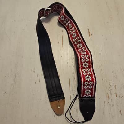 ACE Vintage Guitar Strap Red & White image 2