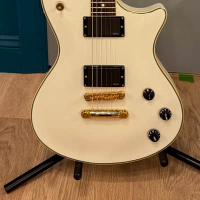 Schecter Tempest Custom 2020 - Present - Vintage White With Gold Hardware and EMG 81/85 image 2