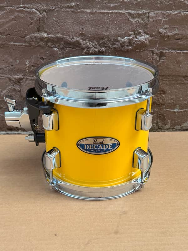 Pearl Decade Maple 8" x 7" Rack Tom w/ Opti-Loc Mount in Solid Yellow (#228) – Open Box / Brand New image 1