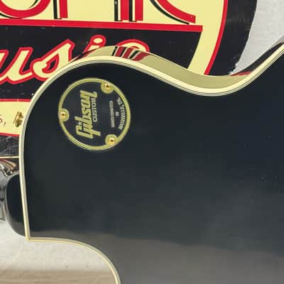 Gibson USA Custom Shop Les Paul Custom Guitar with COA + Case - Ebony / Black image 13