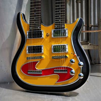 El Daga Lightshow Doubleneck 2000 Custom, Robelli. Art Collection Guitar. Only one. Unique. Rare. image 5