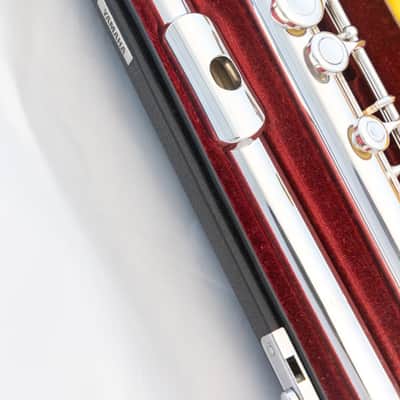 Yamaha YFL-461 All Silver Intermediate Flute Open-hole C-foot *Made in Japan *Overhauled New Pads image 3